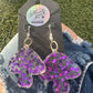 Purple Mushroom Earrings