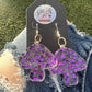 Purple Mushroom Earrings