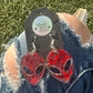 Red Alien Earrings