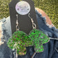 Dark Green Mushroom Earrings