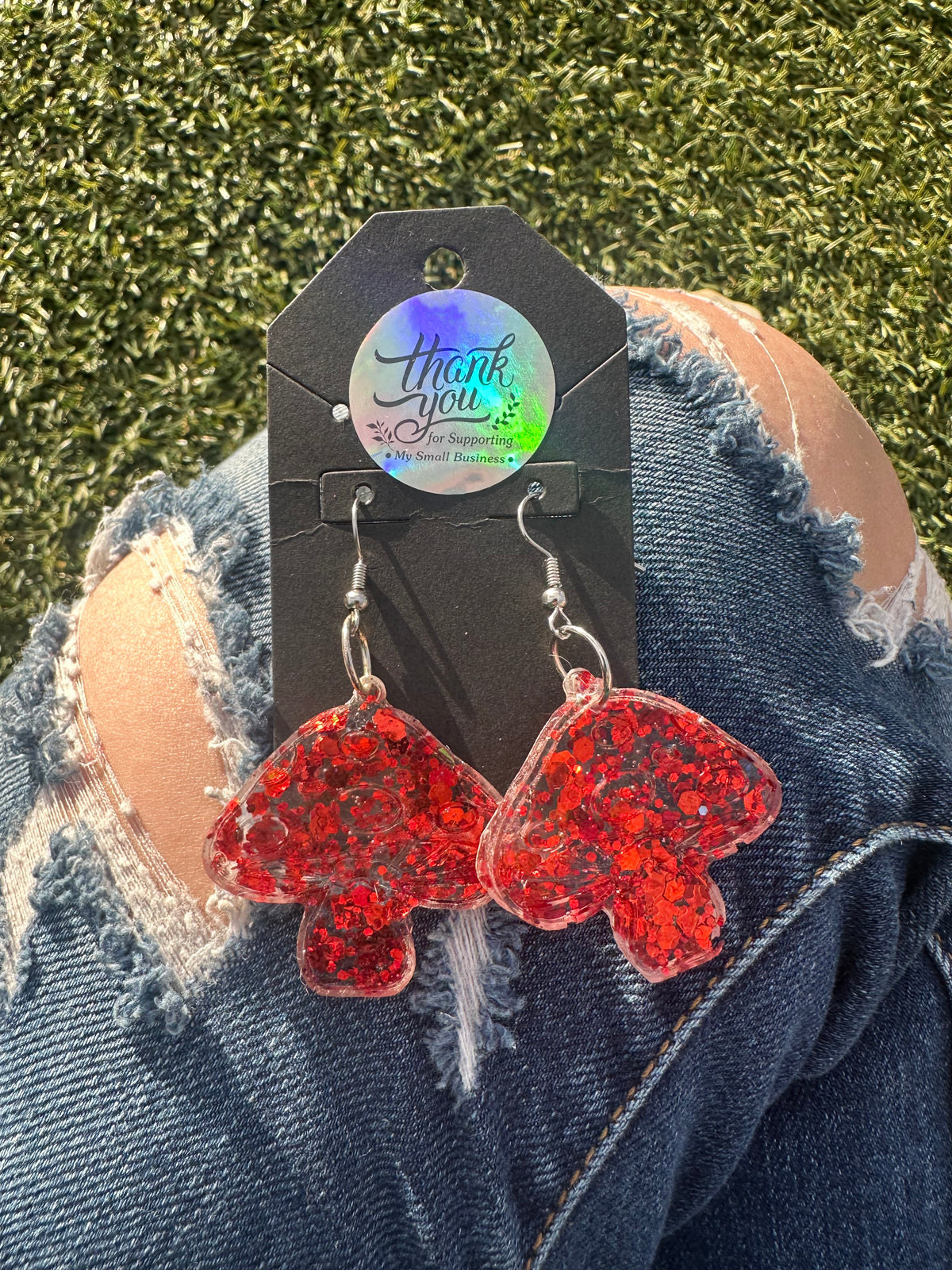 Red Mushroom Earrings