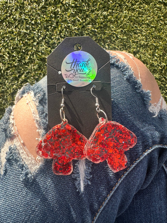 Red Mushroom Earrings