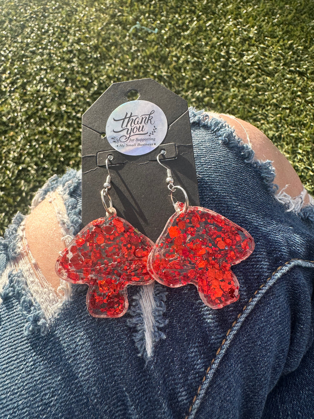 Red Mushroom Earrings