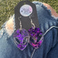 Purple Alien Earrings