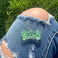 Rave Pets: Green Weed Leaves Tag
