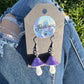 Purple Mushroom Charm Earrings