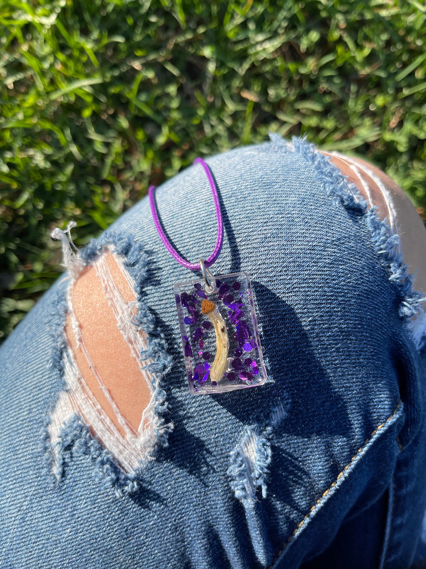 Necklace: Purple Penis Envy Pendant