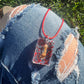 Necklace: Red Mushy PE Pendant