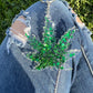Keychains: Green Weed Leaf Keychain