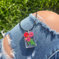 Necklace: Red Flower Bouquet Pendant