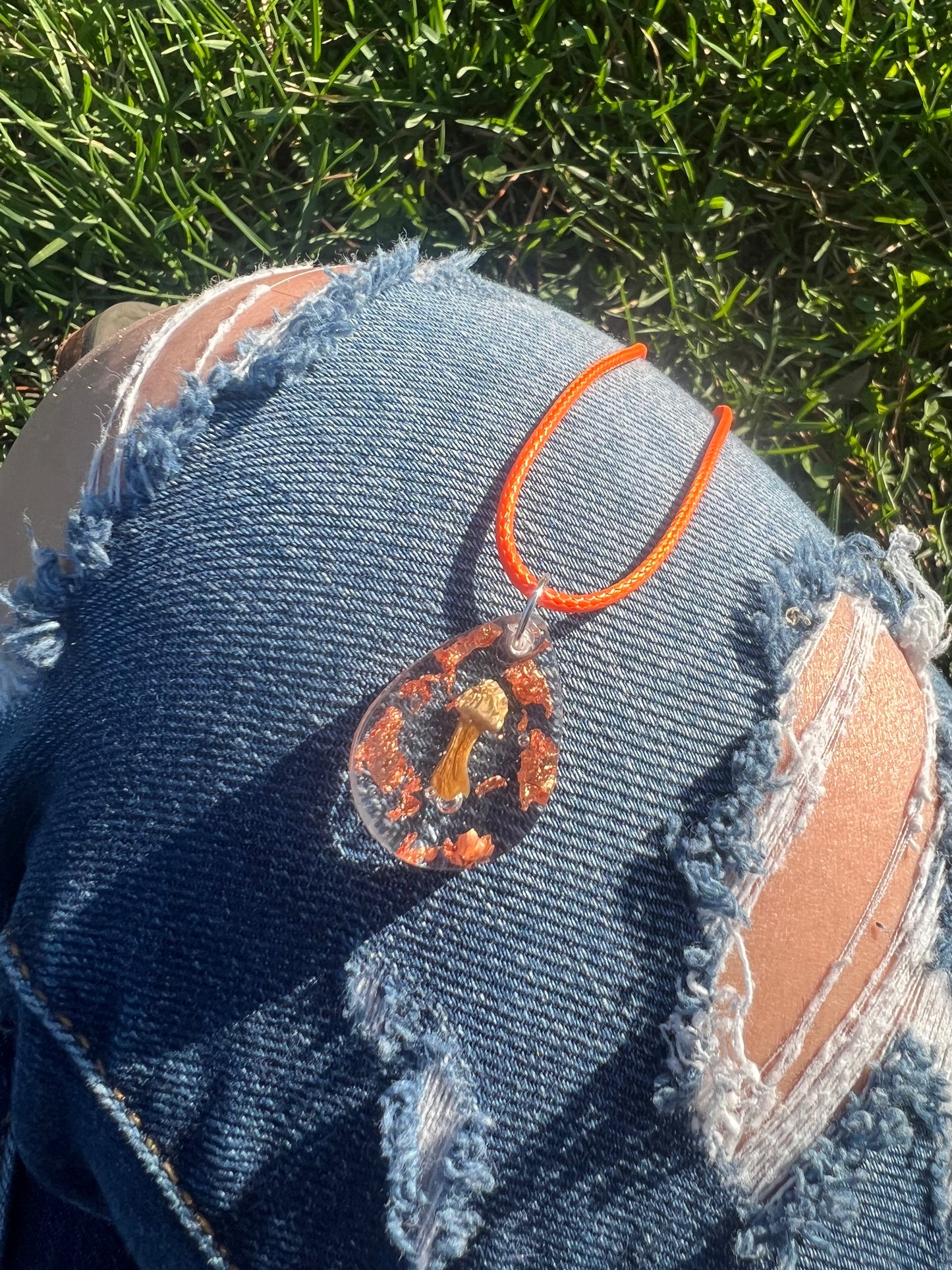 Necklace: Gold Mushy Pendant