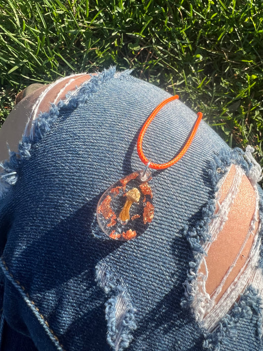 Necklace: Gold Mushy Pendant