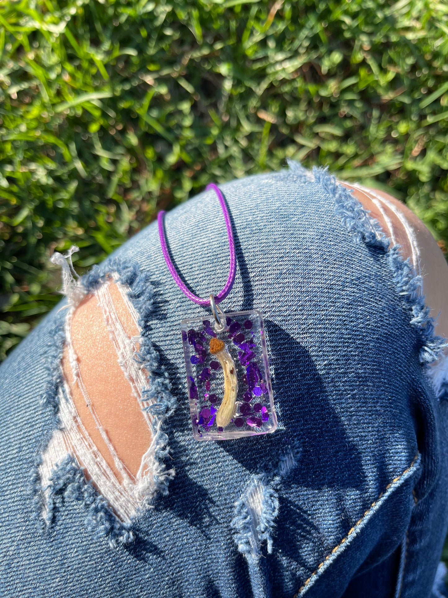 Necklace: Purple Penis Envy Pendant