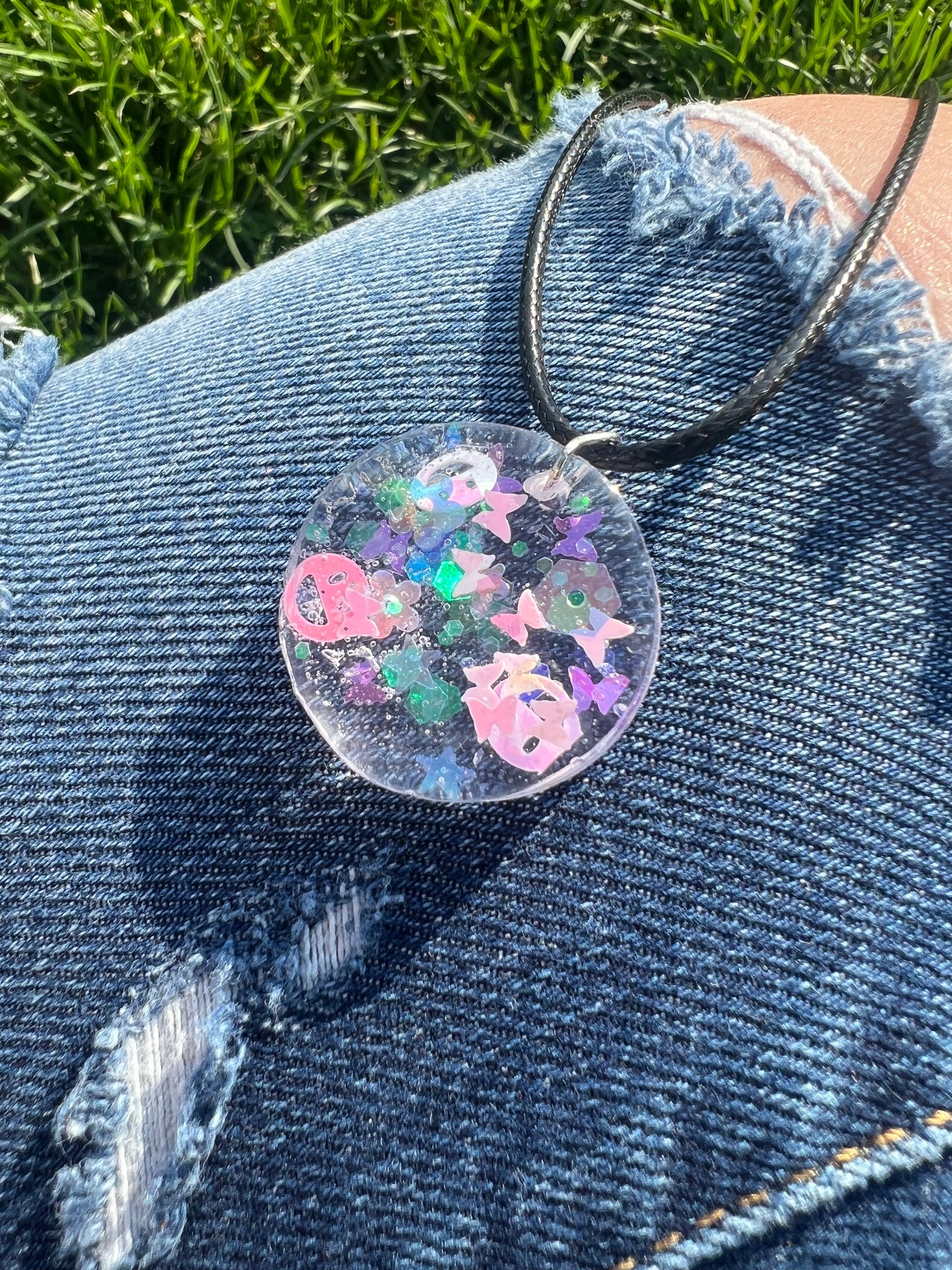 Necklace: Rave Girl Circle Pendant