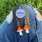 Orange Mushroom Charm Earrings