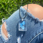 Necklace: Blue Vibes Rectangle Pendant