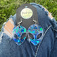 Earrings: Dark Blue Alien Earrings