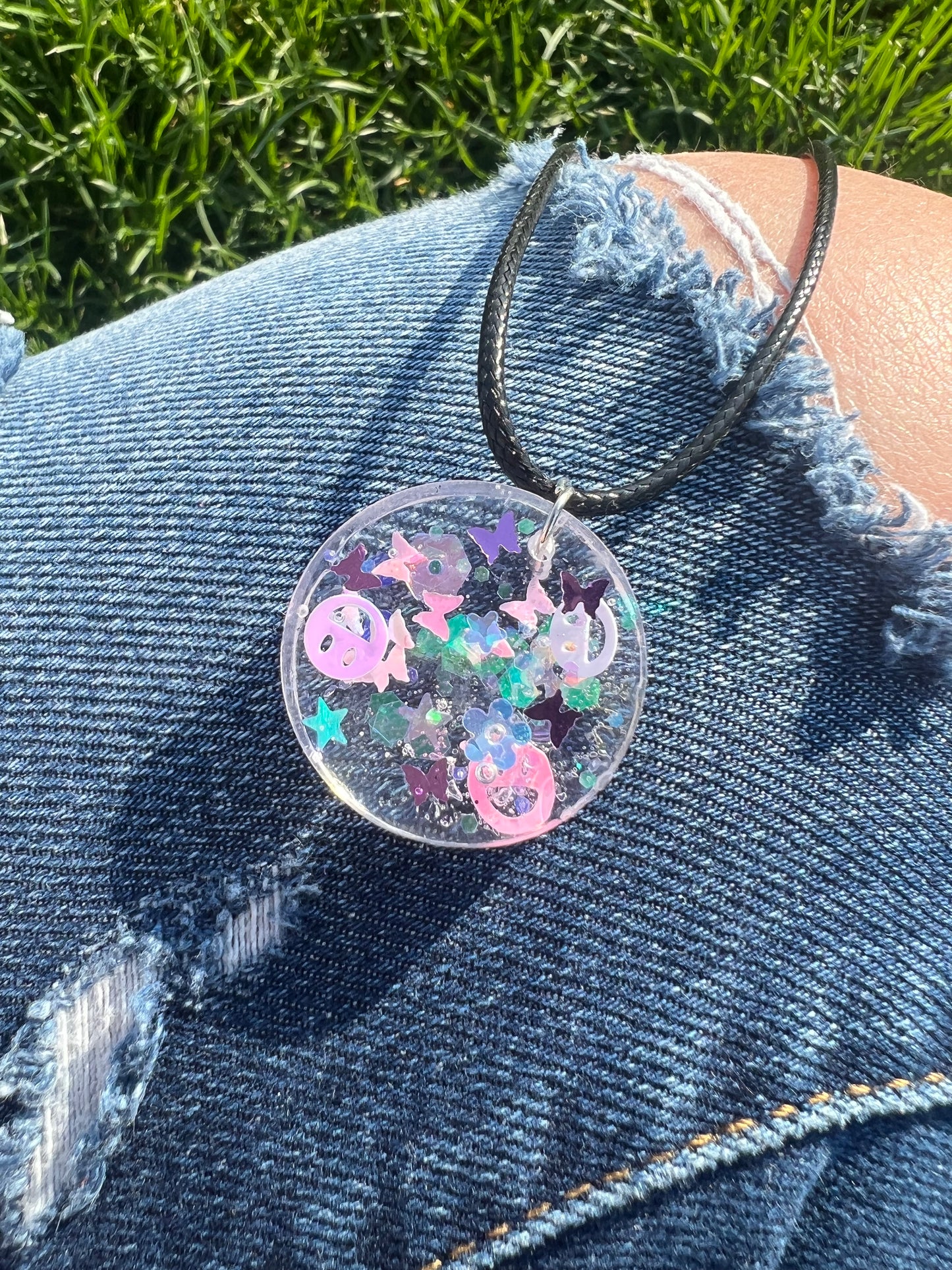 Necklace: Rave Girl Circle Pendant