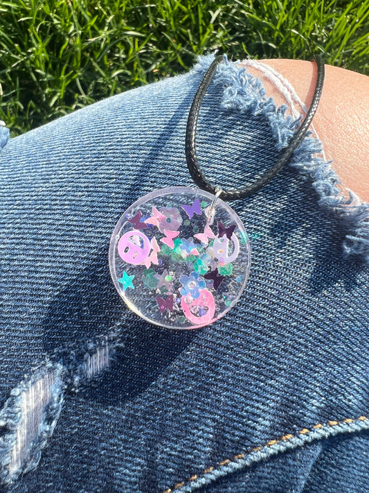 Necklace: Rave Girl Circle Pendant