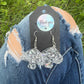 Earrings: Disco Glitter Mushrooms