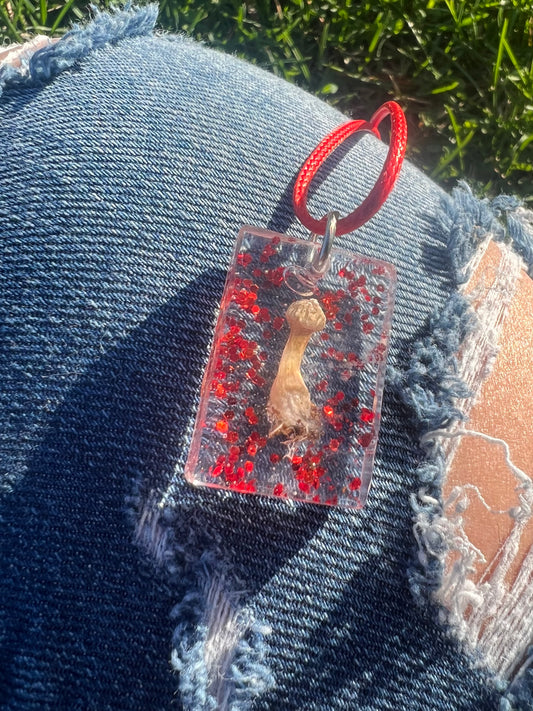 Necklace: Red Mushy PE Pendant