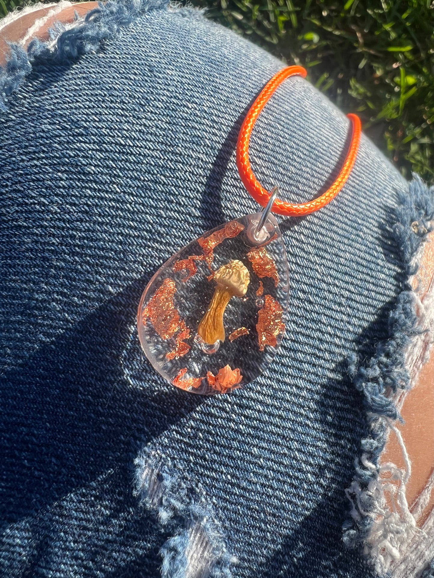 Necklace: Gold Mushy Pendant