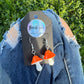 Orange Mushroom Charm Earrings