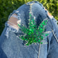 Keychains: Green Weed Leaf Keychain