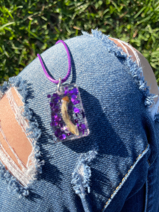 Necklace: Purple Penis Envy Pendant