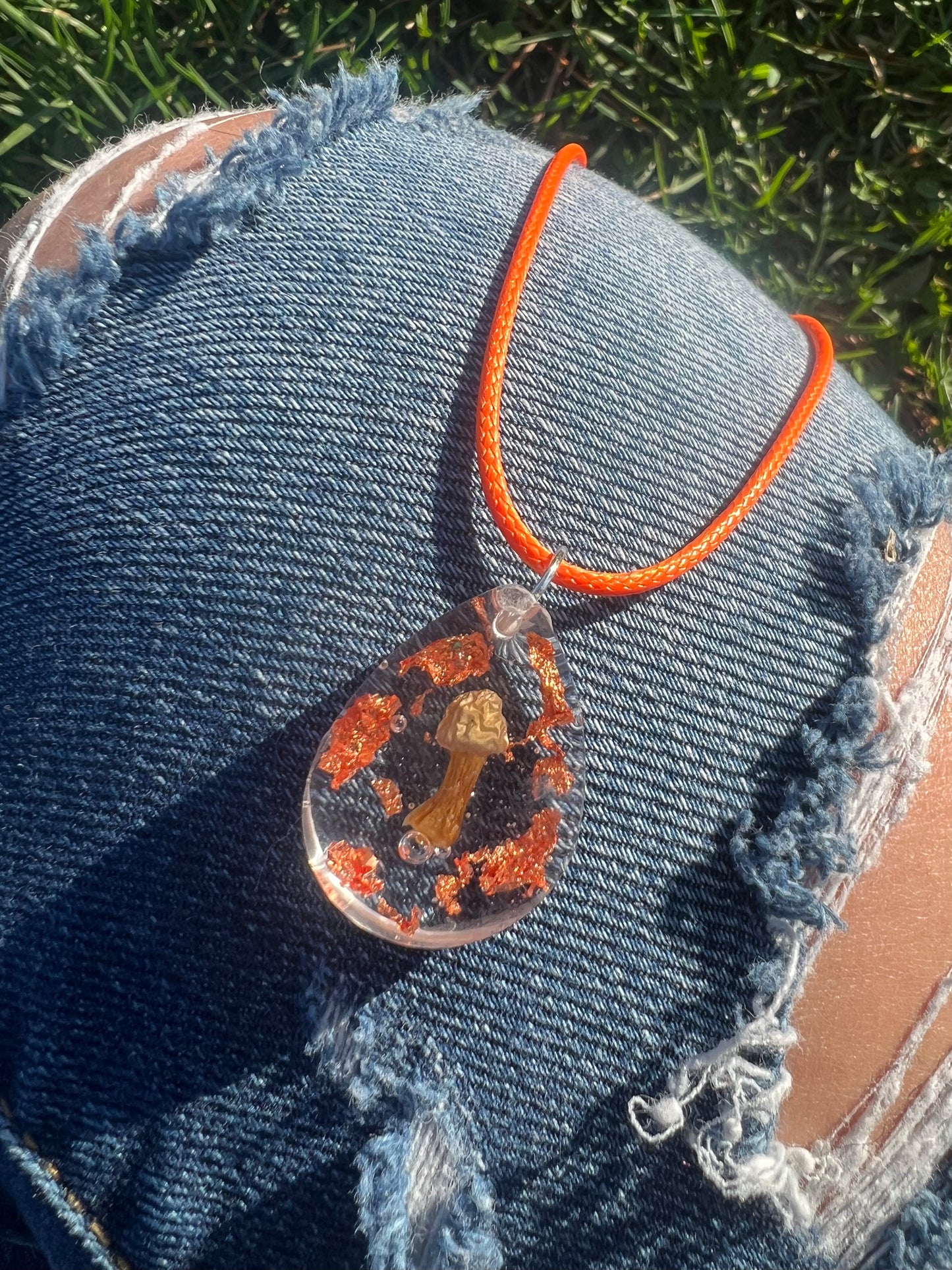 Necklace: Gold Mushy Pendant