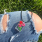 Necklace: Red Flower Bouquet Pendant