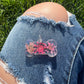 Rave Pets: Pink Flowers Dog Tag