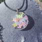 Necklace: Butterfly Circle Pendant