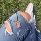 Necklace: Pink Gold Rectangle Pendant