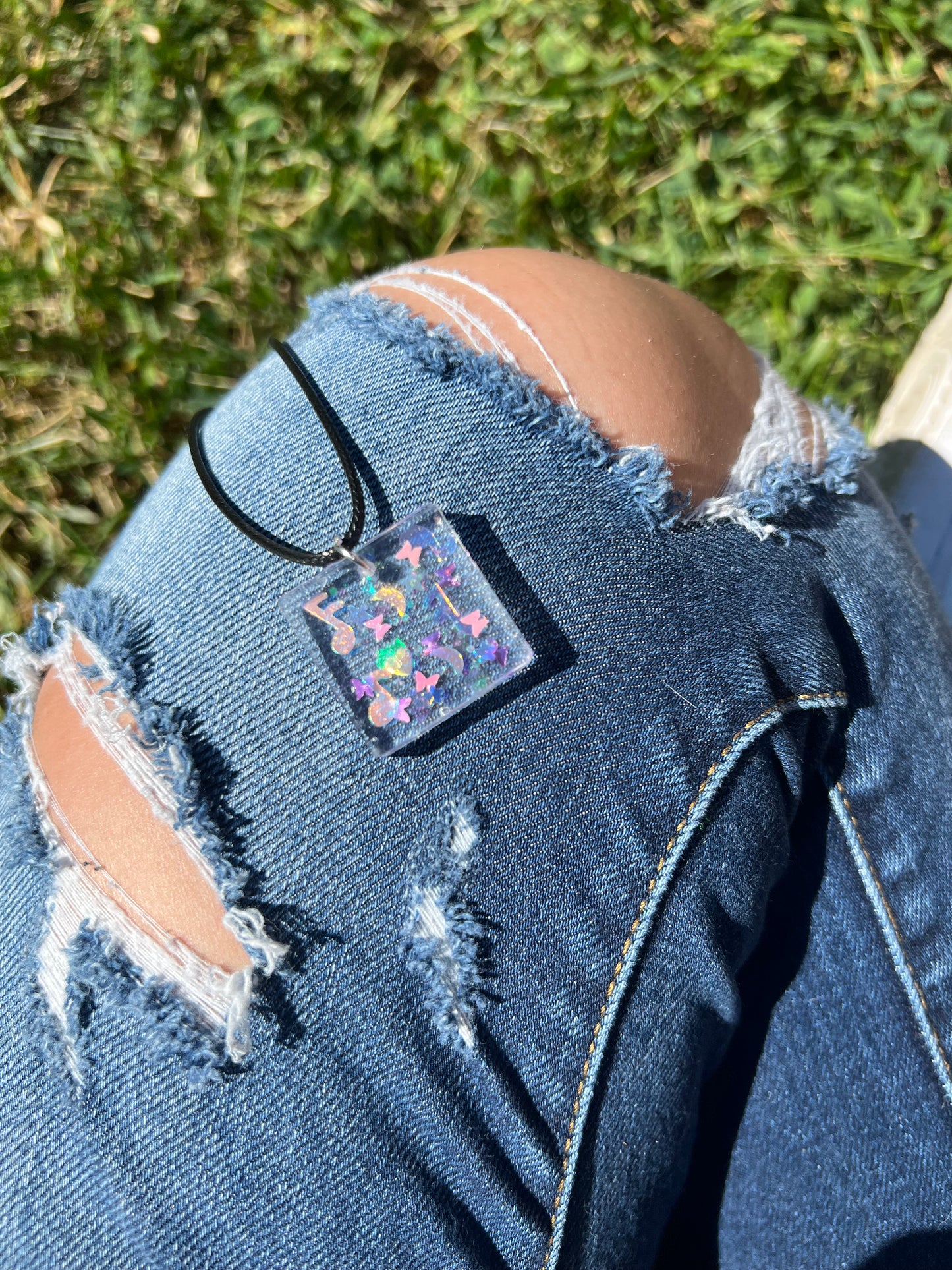 Necklace: Rave Girl Sequin Pendant
