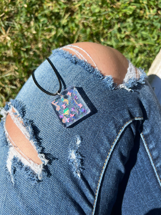Necklace: Rave Girl Sequin Pendant