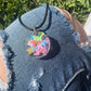 Necklace: Butterfly Circle Pendant